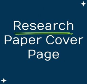 How to Make a Cover Page for a Research Paper Format Example