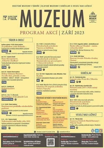 Husitské muzeum v Táboře - Nejen o husitství… | Program září 2023