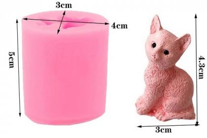 DIY řemeslná výroba svíček z epoxidové pryskyřice 3D silikonová forma na svíčku Voskový model Forma na mýdlo Forma ve tvaru kočky