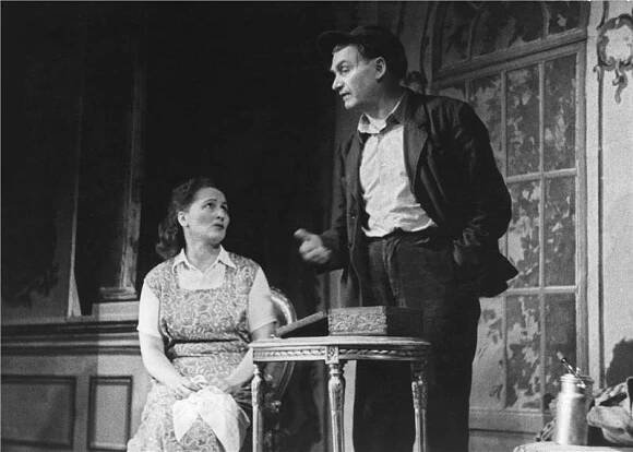 Vysoké letní nebe - 23.06.1955, Marie Glázrová (Julka), Ladislav Boháč (Frantík) Foto: Jaromír Svoboda