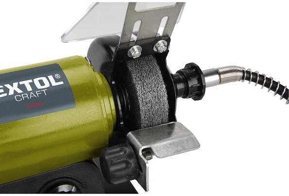 bruska stolní dvoukotoučová s přímou bruskou, 120W, EXTOL CRAFT 410112