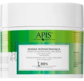 Vlasová regenerace Apis Natural Cosmetics Natural Solution 3% Baicapil posilující maska pro slabé vlasy s tendencí vypadávat 200 ml