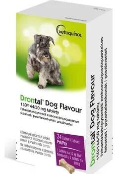 Bayer Drontal Dog Flavour 150/144/50 mg, 24 tbl.