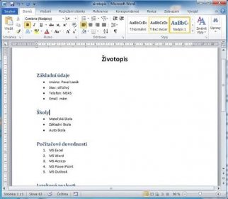 MS Word 2010 - styly hotovo 
