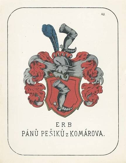 Pešikovi z Komárova, chromolitografie, 1880