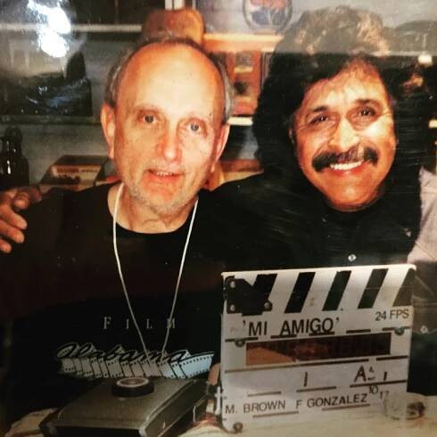 On location with Freddy Fender,  who recorded 