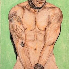 Naked Muscle Guy High Quality Print on Paper