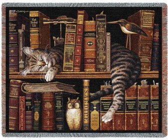 Library Cat Throw