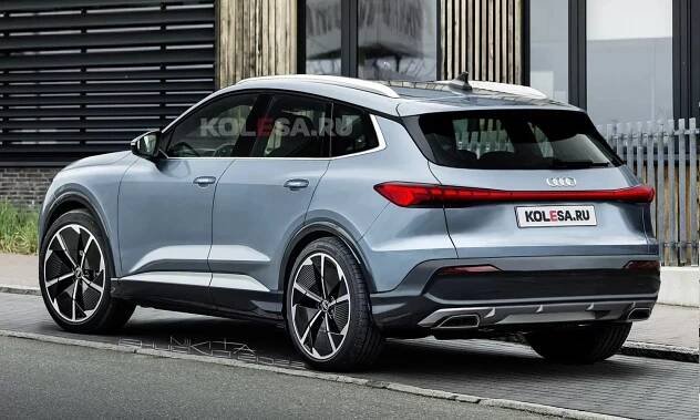 Audi Q5 2024 side-rear render by Kolesa