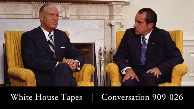 Richard Nixon and William Rogers discuss personnel appointments, May 2, 1973