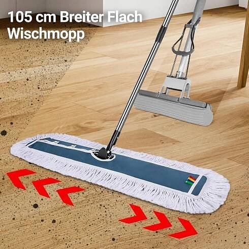 Profesionální široký plochý průmyslový mop na podlahu 105 cm Komplet Model HGCTTM13003-2MC