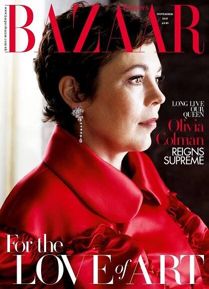 Olivia Colman for Harper's Bazaar November 2019 cover