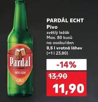 Kaufland PARDÁL ECHT Pivo nabídka