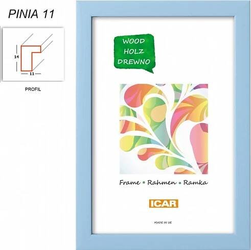 detail Rámeček dřevěný Icar PINIA 11 15x20 světle modrý
