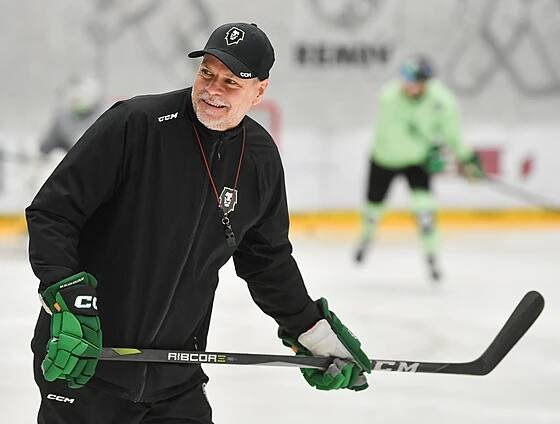 Richard Král na tréninku Mladé Boleslavi před novou extraligovou sezonou
