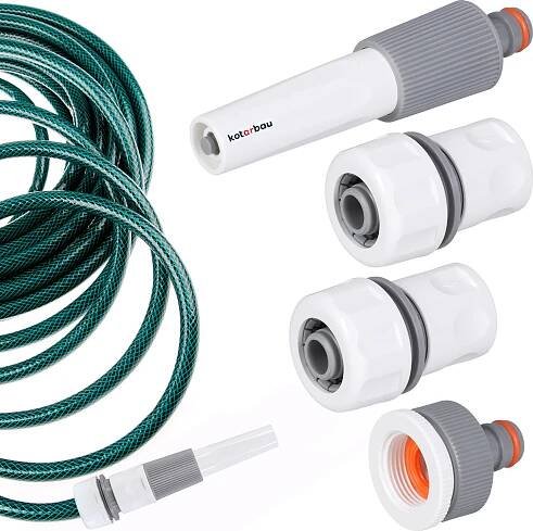 KOTARBAU® Sada přípojek pro zahradní hadice 4dílná 3/4" PVC nastavitelná rychlospojka pro zahradní postřikovače kohoutková přípojka přípojky pro zastavení vody pro zahradní hadici přípojka pro zahradní hadici 3/4 palce