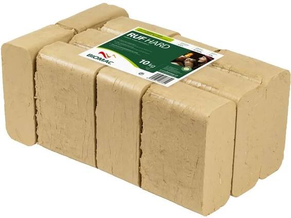 DŘEVNÍ BRIKETY RUF HARD - balík 10 kg