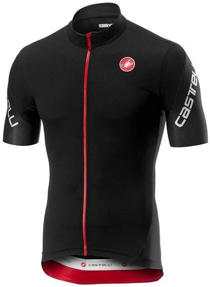 CASTELLI Cyklistický dres s krátkým rukávem - ENTRATA 3.0 - černá/červená