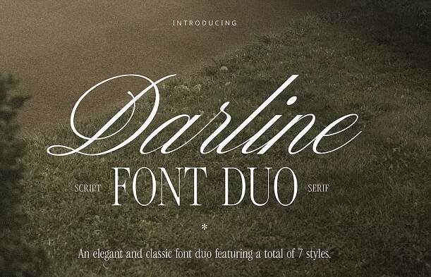 Elegant Font Duo, Darline on Creative Market