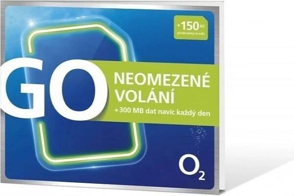 Dobíjecí SIM karta O2 s kreditem 150,- Kč
