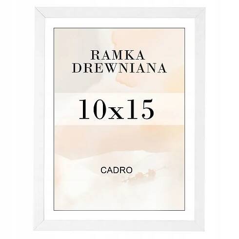 Rámeček na fotografie 10x15 rámečky borovice bílá s dřevěnou patkou A6 CADRO EAN (GTIN) 5903822710506
