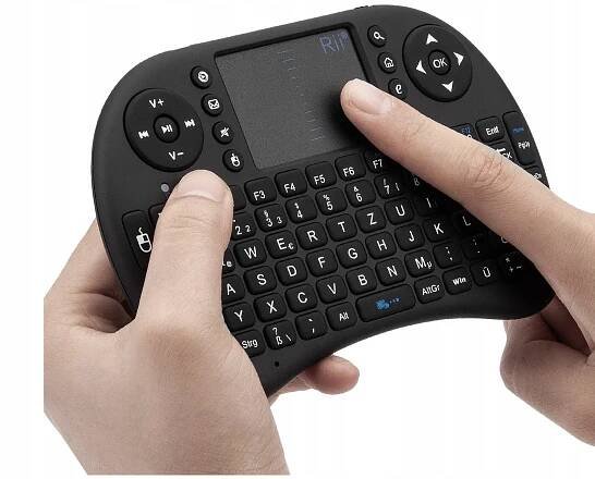 KLÁVESNICE PRO TELEVIZOR SMART MINI BEZDRÁTOVÁ TOUCHPAD QWERTZ KVALITA