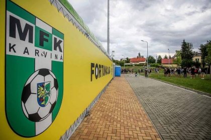 Utkání 1. kola fotbalové Fortuna ligy: MFK Karviná - FC Baník Ostrava, 23. srpna 2020 v Karviné. Fanoušci Baníku Ostrava.