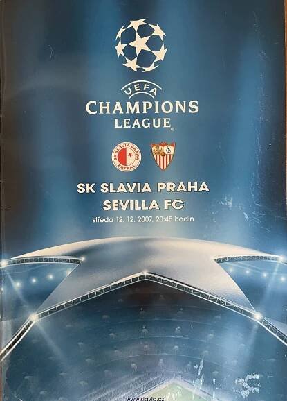 Oficiální program Ligy mistrů SK Slavia Praha - Sevilla FC (12.12.2007) | Marken.cz - Knihy, dvd, ročenky a časopisy o sportu