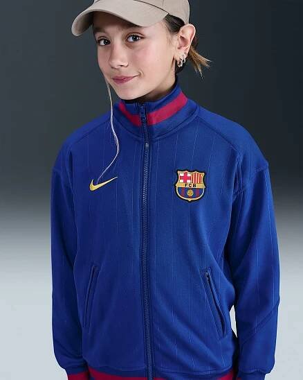 Fotbalová reprezentační domácí bunda Nike Dri-FIT FC Barcelona Academy Pro pro větší děti