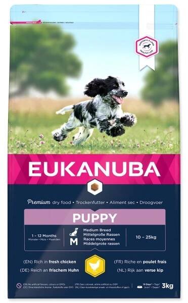 Eukanuba Puppy Medium Breed 3 kg - Granule pro psy