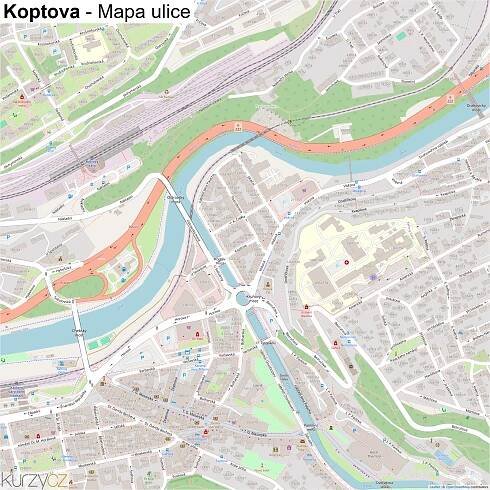 Koptova - mapy | Kurzy.cz