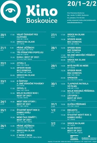 Archiv filmového programu | Kultura Boskovice