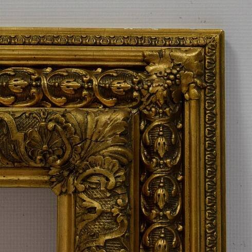 Kolem 1850 Starý rám ozdobné rohy vnitřní 50,5x40,5cm (38771) | Aukro