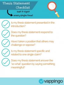 An example of a thesis statement checklist