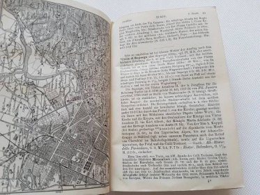 Starý obsáhlý průvodce Beadeker - Severní Itálie 1911 mapy plánky - Knihy a časopisy