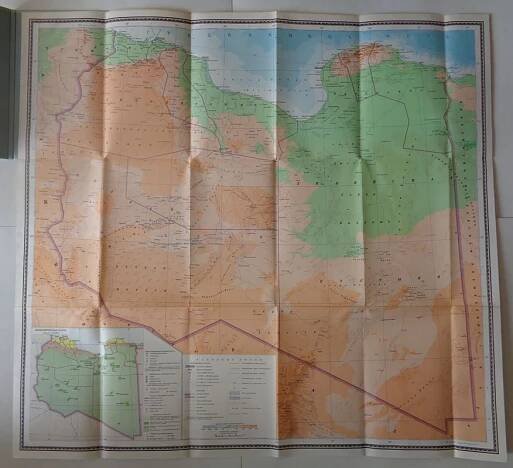 Ruská mapa Libye, 1968 - Antikvariát PCE
