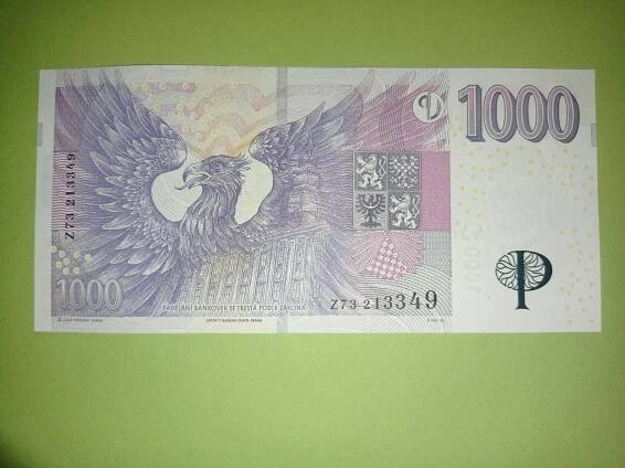 1000Kč nová série Z73, UNC s vrypem