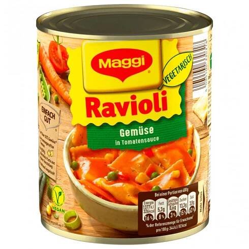 Maggi Ravioli Vegetariánská zelenina v rajčatové omáčce 800g