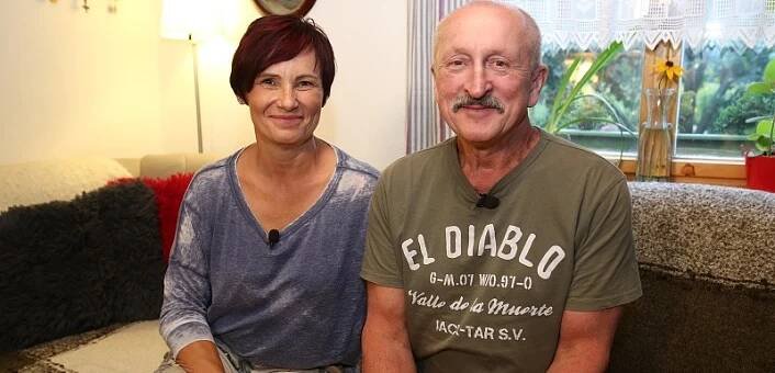 Oldřich Navrátil s manželkou.