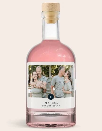 Personalizovaný růžový gin