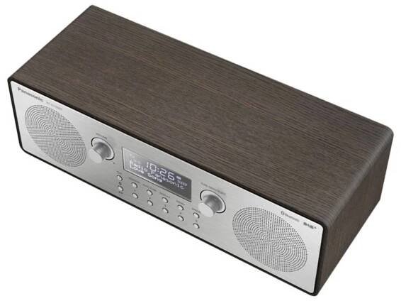 Panasonic RF-D100BTEGT RF-D100BTEGT stolní rádio, FM, DAB+, AUX, Bluetooth, DAB+, FM, funkce alarmu, stříbrná, hnědá