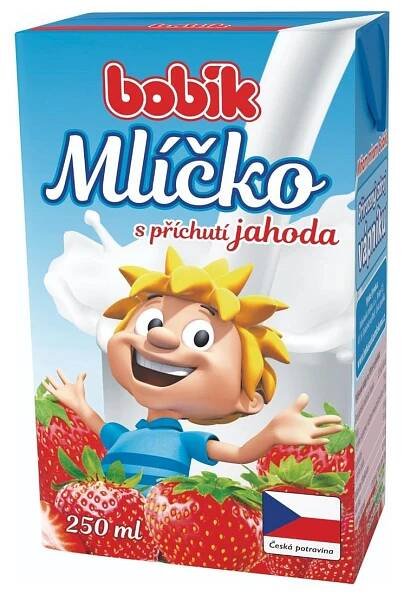Bobík Mlíčko s příchutí jahoda 250 ml
