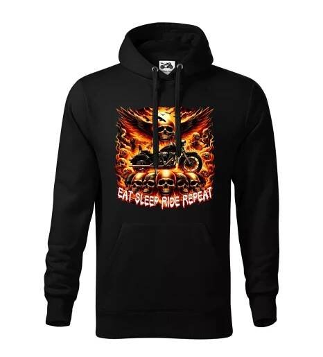 Pánská motorkářská mikina Eat Sleep Ride Repeat navy | OKtrika.cz dodavatel kvalitního textilu