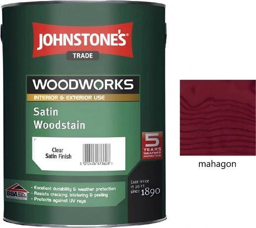 JOHNSTONE'S Satin Woodstain silnovrstvá lazura na dřevo - mahagon