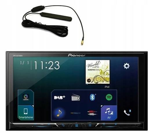 Autorádio Pioneer SPH-DA230DAB 2-DIN + Aktivní anténa DAB/DAB+ pro autorádio Sony Kenwood JVC Pioneer