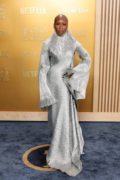 Cynthia Erivo Wore a Piece of Prize Vintage Couture for the 2025 SAG Awards