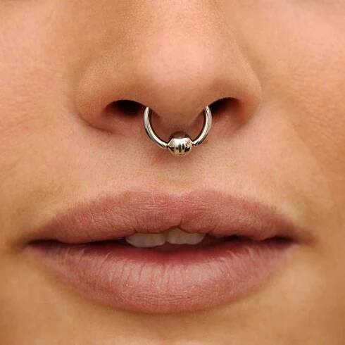 Septum piercing