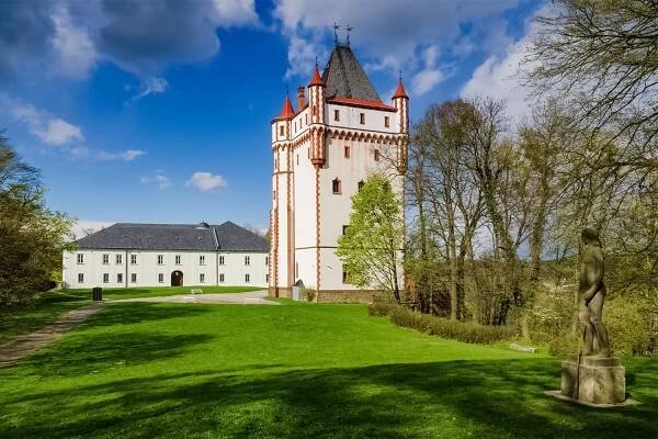 Hradec nad Moravicí Chateau, Czechia - White Chateau