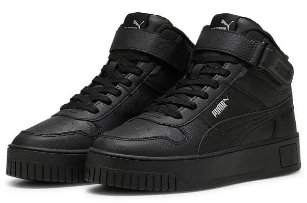 Puma Carina Street Mid WTR dámské zimní tenisky s podšívkou černé barvy, velikost bot:40 EU