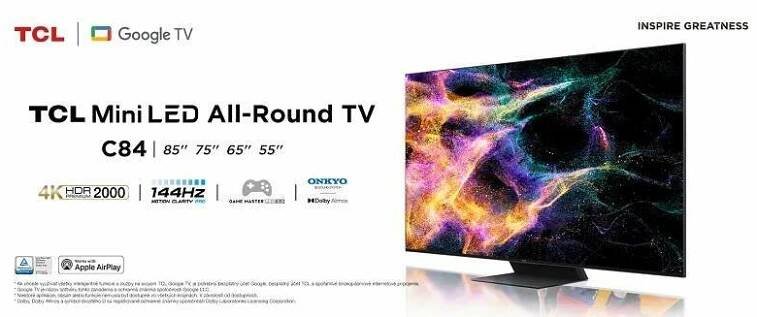 TCL 75C845 MINI LED QLED | eberry.cz